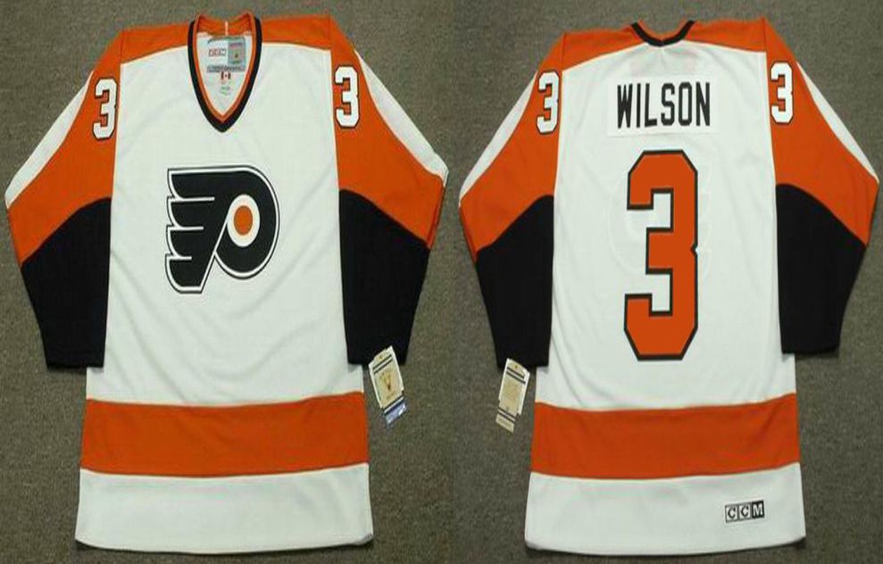 2019 Men Philadelphia Flyers 3 Wilson White CCM NHL jerseys